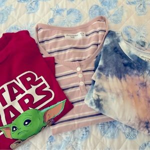 3 Abercrombie and fitch girls shirts,size 11-12